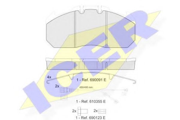 ICER 151405-122 Тормозные колодки для RENAULT TRUCKS ILIADE (Рено трак Илиадэ) ICER 151405-122 Тормозные колодки для RENAULT TRUCKS ILIADE (Рено трак Илиадэ)