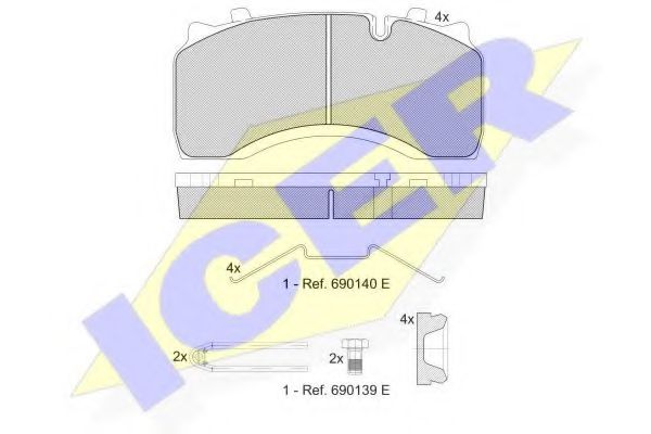 ICER 151430-066 Тормозные колодки для DAF LF 55 (Даф Лф 55) ICER 151430-066 Тормозные колодки для DAF LF 55 (Даф Лф 55)