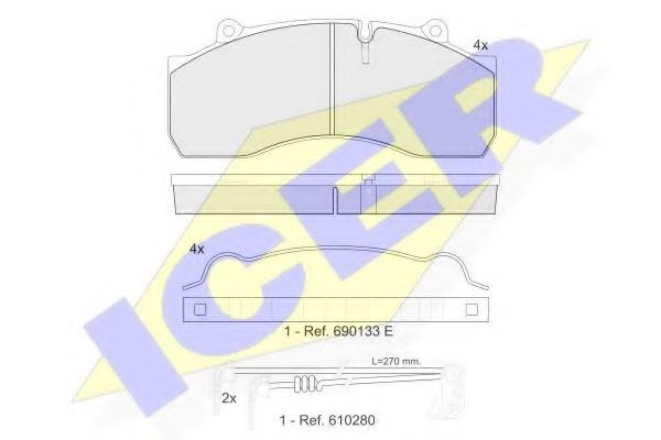 ICER 151437-118 Тормозные колодки для SCANIA 4 (Сканиа 4) ICER 151437-118 Тормозные колодки для SCANIA 4 (Сканиа 4)