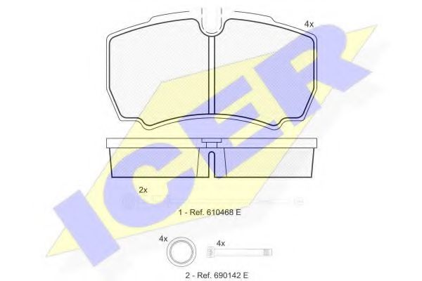 ICER 151640-117 Тормозные колодки для IVECO DAILY LINE (Ивеко Даилъ линэ) ICER 151640-117 Тормозные колодки для IVECO DAILY LINE (Ивеко Даилъ линэ)