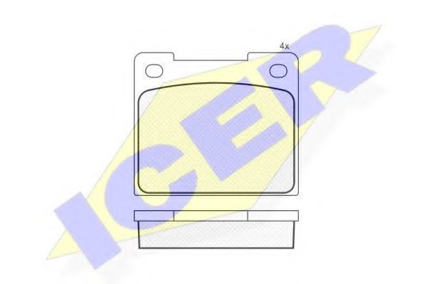 ICER 180033 Тормозные колодки для FORD (Форд) ICER 180033 Тормозные колодки для FORD (Форд)
