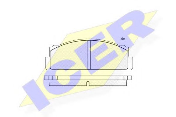 ICER 180041 Тормозные колодки для TOYOTA COROLLA (Тойота/тоета Cоролла) ICER 180041 Тормозные колодки для TOYOTA COROLLA (Тойота/тоета Cоролла)