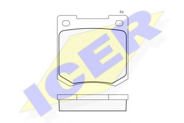 ICER 180044 Тормозные колодки для FORD (Форд) ICER 180044 Тормозные колодки для FORD (Форд)