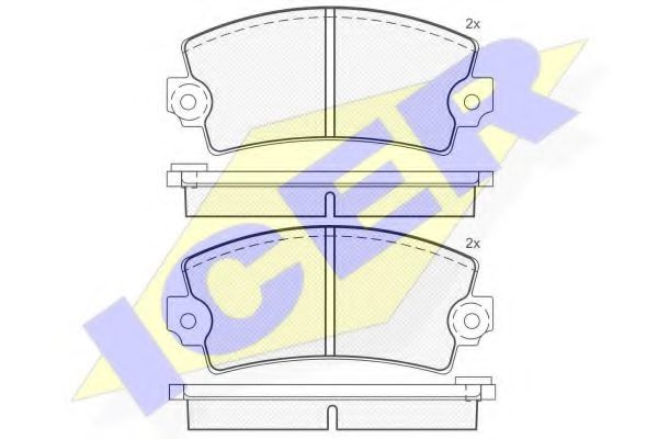 ICER 180052 Тормозные колодки для RENAULT LE CAR (Рено Лэ cар) ICER 180052 Тормозные колодки для RENAULT LE CAR (Рено Лэ cар)