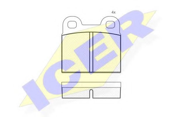 ICER 180059 Тормозные колодки для VOLKSWAGEN (Фольксваген) ICER 180059 Тормозные колодки для VOLKSWAGEN (Фольксваген)