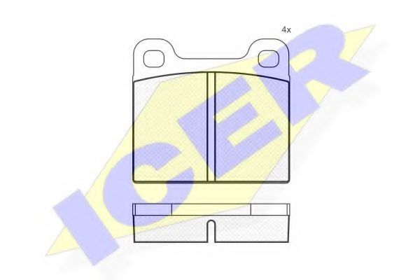 ICER 180162 Тормозные колодки для AUDI 100 (Ауди 100) ICER 180162 Тормозные колодки для AUDI 100 (Ауди 100)