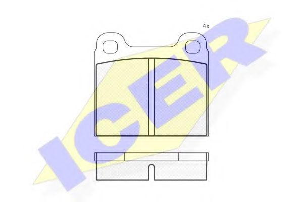 ICER 180169 Тормозные колодки для AUDI 80 (Ауди 80) ICER 180169 Тормозные колодки для AUDI 80 (Ауди 80)