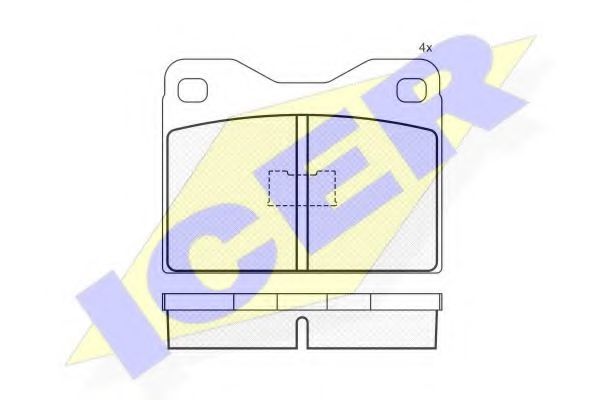 ICER 180181 Тормозные колодки для AUDI 100 (Ауди 100) ICER 180181 Тормозные колодки для AUDI 100 (Ауди 100)