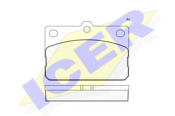 ICER 180185 Тормозные колодки для TOYOTA COROLLA (Тойота/тоета Cоролла) ICER 180185 Тормозные колодки для TOYOTA COROLLA (Тойота/тоета Cоролла)