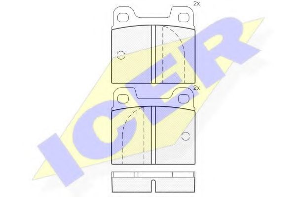 ICER 180200 Тормозные колодки для PORSCHE (Порше) ICER 180200 Тормозные колодки для PORSCHE (Порше)