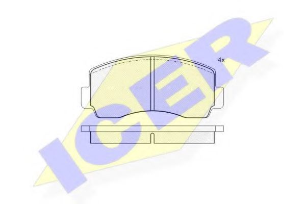 ICER 180207 Тормозные колодки для MITSUBISHI FORTE (Митсубиши/митсубиси Фортэ) ICER 180207 Тормозные колодки для MITSUBISHI FORTE (Митсубиши/митсубиси Фортэ)