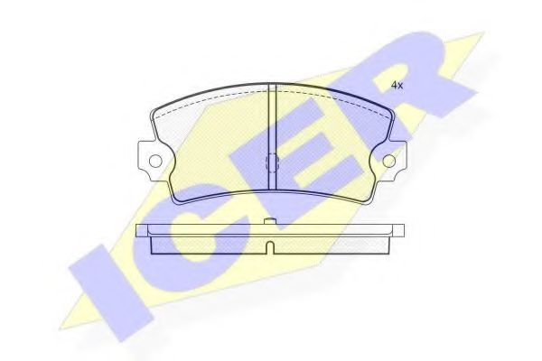 ICER 180218 Тормозные колодки для FIAT TEMPRA (Фиат Тэмпра) ICER 180218 Тормозные колодки для FIAT TEMPRA (Фиат Тэмпра)
