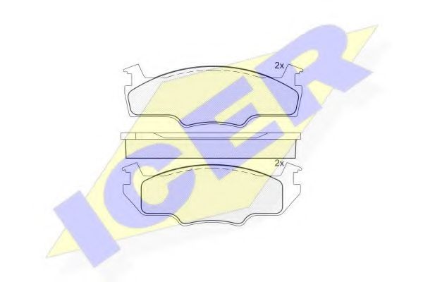 ICER 180334 Тормозные колодки для VOLKSWAGEN JETTA I (Фольксваген Жэтта и) ICER 180334 Тормозные колодки для VOLKSWAGEN JETTA I (Фольксваген Жэтта и)