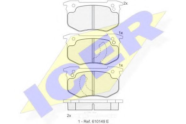 ICER 180393 Тормозные колодки для RENAULT ENCORE (Рено Энcорэ) ICER 180393 Тормозные колодки для RENAULT ENCORE (Рено Энcорэ)