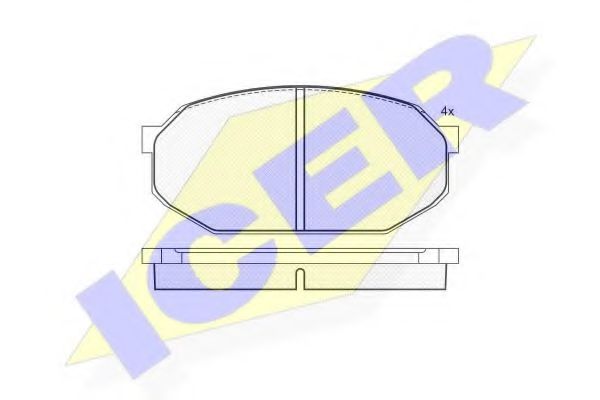 ICER 180401 Тормозные колодки для MITSUBISHI STARION (Митсубиши/митсубиси Старион) ICER 180401 Тормозные колодки для MITSUBISHI STARION (Митсубиши/митсубиси Старион)