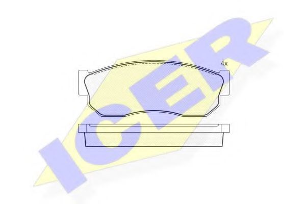 ICER 180409 Тормозные колодки для NISSAN SENTRA I (Ниссан Сэнтра и)