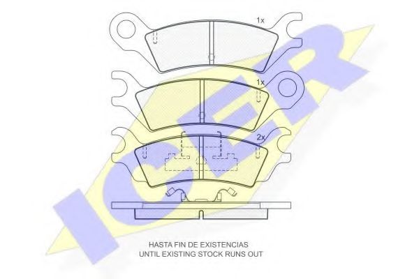 ICER 180438 Тормозные колодки для MAZDA 626 II (Мазда 626 2) ICER 180438 Тормозные колодки для MAZDA 626 II (Мазда 626 2)
