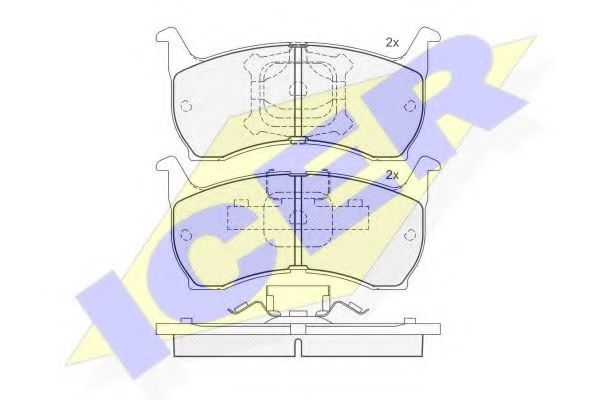 ICER 180446 Тормозные колодки для MAZDA 626 II (Мазда 626 2) ICER 180446 Тормозные колодки для MAZDA 626 II (Мазда 626 2)