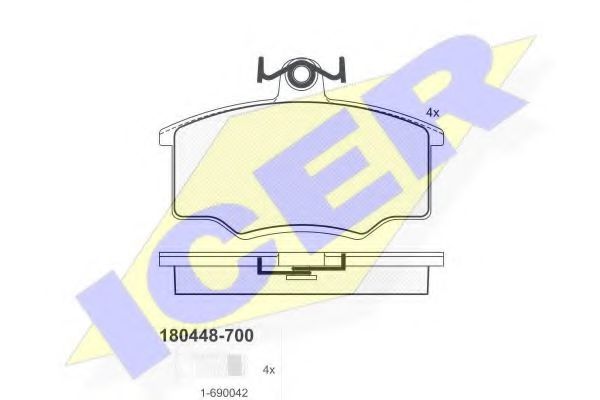 ICER 180448-700 Тормозные колодки для AUDI 80 (Ауди 80) ICER 180448-700 Тормозные колодки для AUDI 80 (Ауди 80)