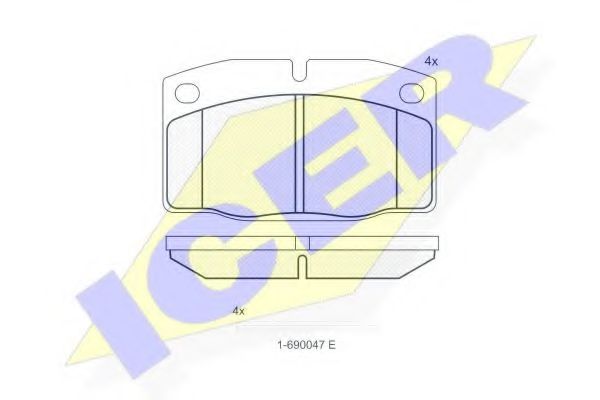 ICER 180454-066 Тормозные колодки для OPEL MANTA B CC (Опель Манта б cc) ICER 180454-066 Тормозные колодки для OPEL MANTA B CC (Опель Манта б cc)