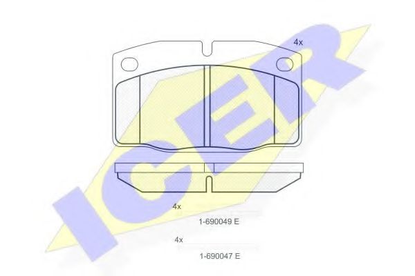 ICER 180454-072 Тормозные колодки для OPEL MANTA B CC (Опель Манта б cc) ICER 180454-072 Тормозные колодки для OPEL MANTA B CC (Опель Манта б cc)