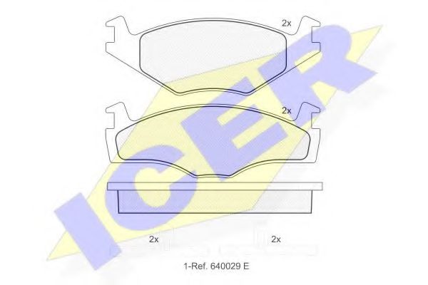 ICER 180460 Тормозные колодки для VOLKSWAGEN CADDY I (Фольксваген Cаддъ и) ICER 180460 Тормозные колодки для VOLKSWAGEN CADDY I (Фольксваген Cаддъ и)