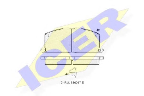 ICER 180462 Тормозные колодки для TOYOTA PASEO (Тойота/тоета Пасэо) ICER 180462 Тормозные колодки для TOYOTA PASEO (Тойота/тоета Пасэо)