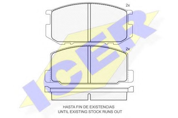 ICER 180463 Тормозные колодки для TOYOTA COROLLA SPRINTER (Тойота/тоета Cоролла спринтэр) ICER 180463 Тормозные колодки для TOYOTA COROLLA SPRINTER (Тойота/тоета Cоролла спринтэр)