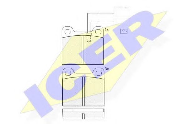 ICER 180532 Тормозные колодки для ALFA-ROMEO (Алфа-ромэо) ICER 180532 Тормозные колодки для ALFA-ROMEO (Алфа-ромэо)