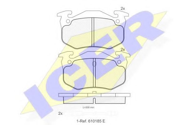 ICER 180535 Тормозные колодки для RENAULT SAFRANE (Рено Сафранэ) ICER 180535 Тормозные колодки для RENAULT SAFRANE (Рено Сафранэ)