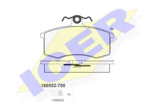 ICER 180552-700 Тормозные колодки для ZAZ (Заз) ICER 180552-700 Тормозные колодки для ZAZ (Заз)