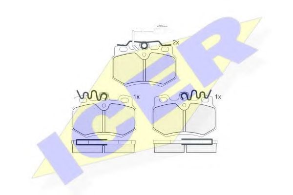 ICER 180553 Тормозные колодки для PEUGEOT 205 II (Пежо 205 2) ICER 180553 Тормозные колодки для PEUGEOT 205 II (Пежо 205 2)