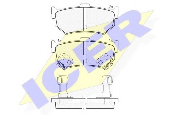 ICER 180600 Тормозные колодки для HONDA PRELUDE III (Хонда Прэлудэ 3) ICER 180600 Тормозные колодки для HONDA PRELUDE III (Хонда Прэлудэ 3)