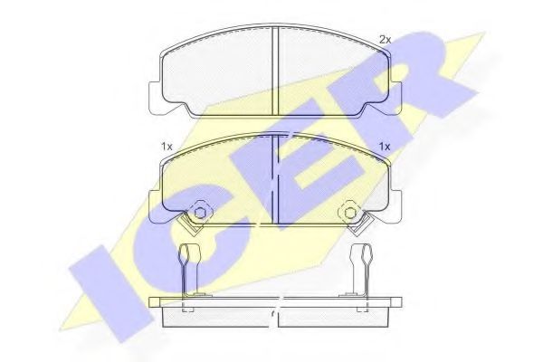 ICER 180609 Тормозные колодки для HONDA ACCORD II (Хонда Аccорд 2) ICER 180609 Тормозные колодки для HONDA ACCORD II (Хонда Аccорд 2)