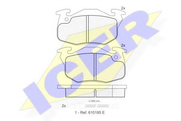 ICER 180633 Тормозные колодки для RENAULT CLIO I (Рено Cлио и) ICER 180633 Тормозные колодки для RENAULT CLIO I (Рено Cлио и)