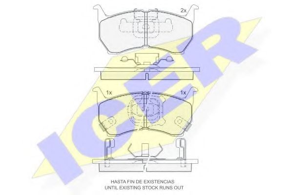ICER 180670 Тормозные колодки для MAZDA 626 II (Мазда 626 2) ICER 180670 Тормозные колодки для MAZDA 626 II (Мазда 626 2)