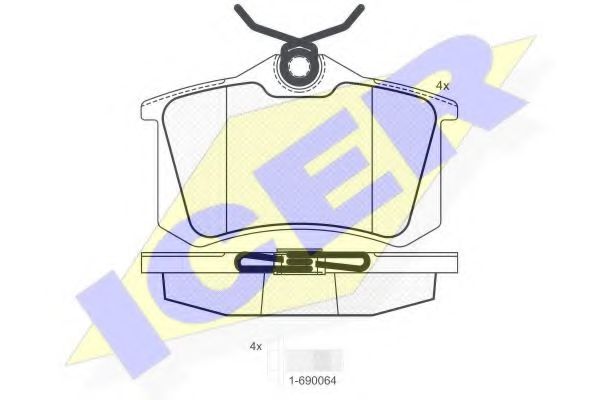 ICER 180697-703 Тормозные колодки для VOLKSWAGEN GOLF V (Фольксваген Гольф 5) ICER 180697-703 Тормозные колодки для VOLKSWAGEN GOLF V (Фольксваген Гольф 5)
