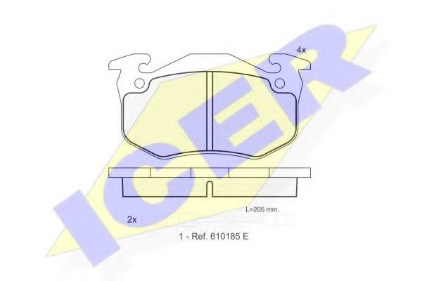 ICER 180723 Тормозные колодки для RENAULT LE CAR (Рено Лэ cар) ICER 180723 Тормозные колодки для RENAULT LE CAR (Рено Лэ cар)