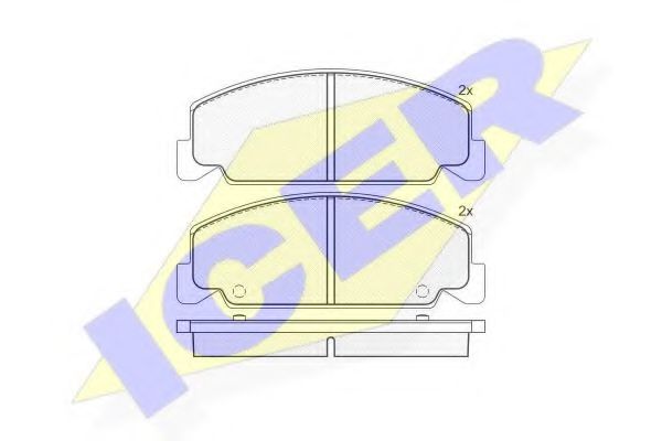 ICER 180735 Тормозные колодки для HONDA ACCORD II (Хонда Аccорд 2) ICER 180735 Тормозные колодки для HONDA ACCORD II (Хонда Аccорд 2)