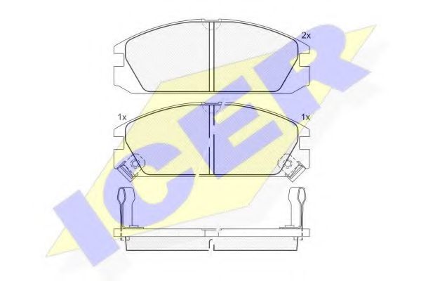 ICER 180750 Тормозные колодки для HONDA PRELUDE III (Хонда Прэлудэ 3) ICER 180750 Тормозные колодки для HONDA PRELUDE III (Хонда Прэлудэ 3)