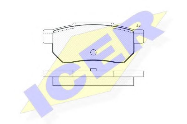 ICER 180751 Тормозные колодки для HONDA PRELUDE III (Хонда Прэлудэ 3) ICER 180751 Тормозные колодки для HONDA PRELUDE III (Хонда Прэлудэ 3)