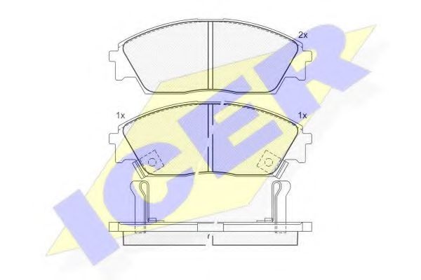 ICER 180755 Тормозные колодки для HONDA PRELUDE III (Хонда Прэлудэ 3) ICER 180755 Тормозные колодки для HONDA PRELUDE III (Хонда Прэлудэ 3)