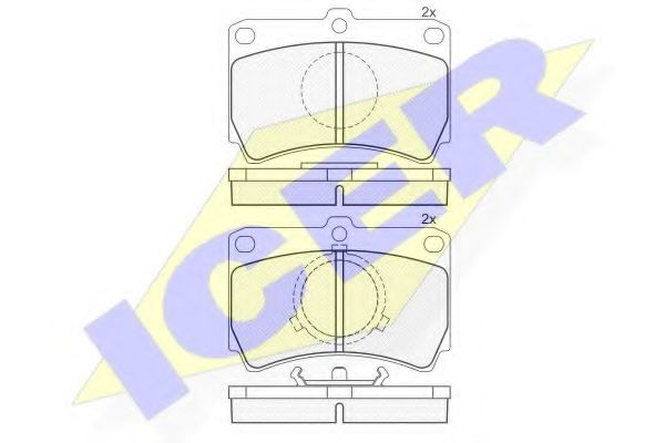 ICER 180756 Тормозные колодки для MAZDA 323 III (Мазда 323 3) ICER 180756 Тормозные колодки для MAZDA 323 III (Мазда 323 3)