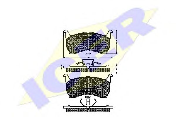ICER 180781 Тормозные колодки для MAZDA 626 II (Мазда 626 2) ICER 180781 Тормозные колодки для MAZDA 626 II (Мазда 626 2)