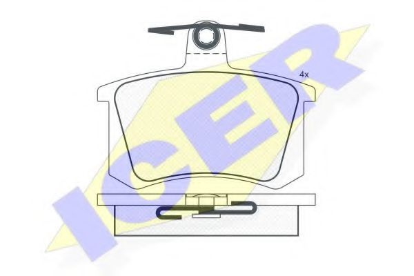 ICER 180784 Тормозные колодки для AUDI 100 (Ауди 100) ICER 180784 Тормозные колодки для AUDI 100 (Ауди 100)