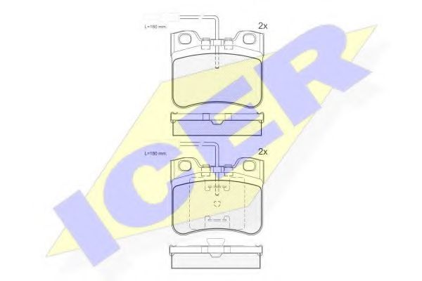 ICER 180788 Тормозные колодки для CITROËN AX (CитроËн Аx) ICER 180788 Тормозные колодки для CITROËN AX (CитроËн Аx)