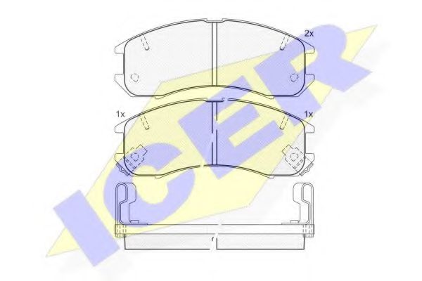 ICER 180795 Тормозные колодки для MAZDA 626 III (Мазда 626 3) ICER 180795 Тормозные колодки для MAZDA 626 III (Мазда 626 3)