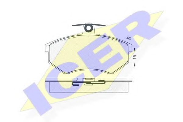 ICER 180835 Тормозные колодки для AUDI 100 (Ауди 100) ICER 180835 Тормозные колодки для AUDI 100 (Ауди 100)