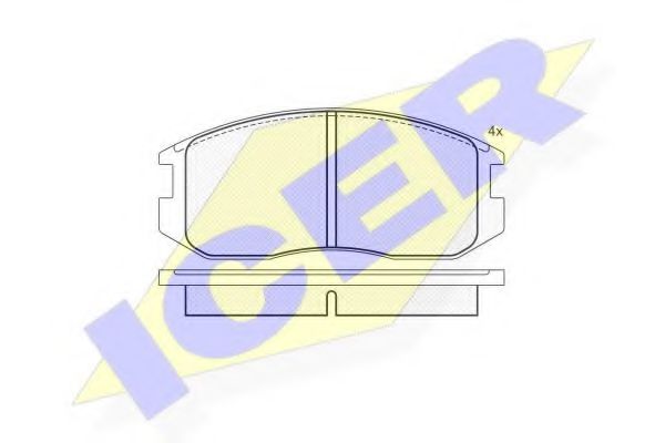 ICER 180875 Тормозные колодки для MITSUBISHI LANCER III (Митсубиши/митсубиси Ланcэр 3) ICER 180875 Тормозные колодки для MITSUBISHI LANCER III (Митсубиши/митсубиси Ланcэр 3)