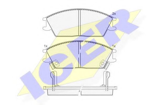 ICER 180887 Тормозные колодки для HYUNDAI EXCEL (Хендай Эxcэл) ICER 180887 Тормозные колодки для HYUNDAI EXCEL (Хендай Эxcэл)
